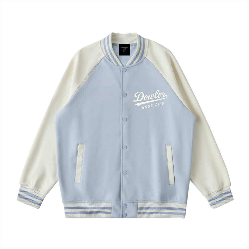 Lovergirl Varsity Jacket — Robbins Egg Blue — Front