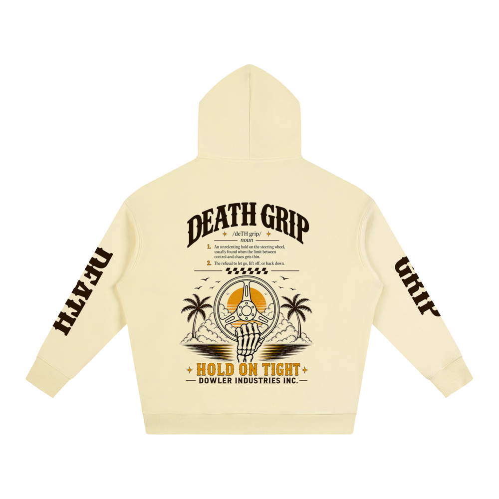 Death Grip Hoodie — Apricot — Back