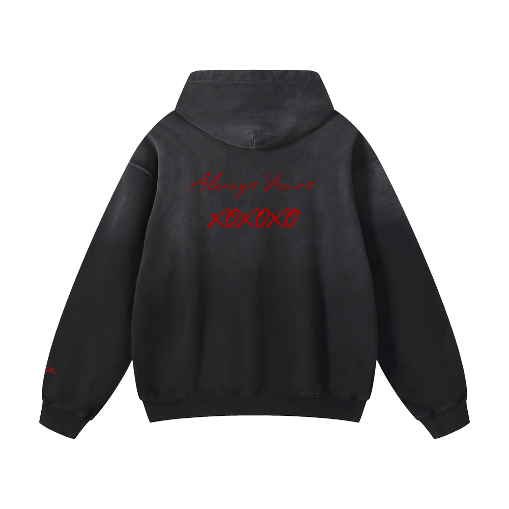 Don't Forget My Love Hoodie — Black — Back