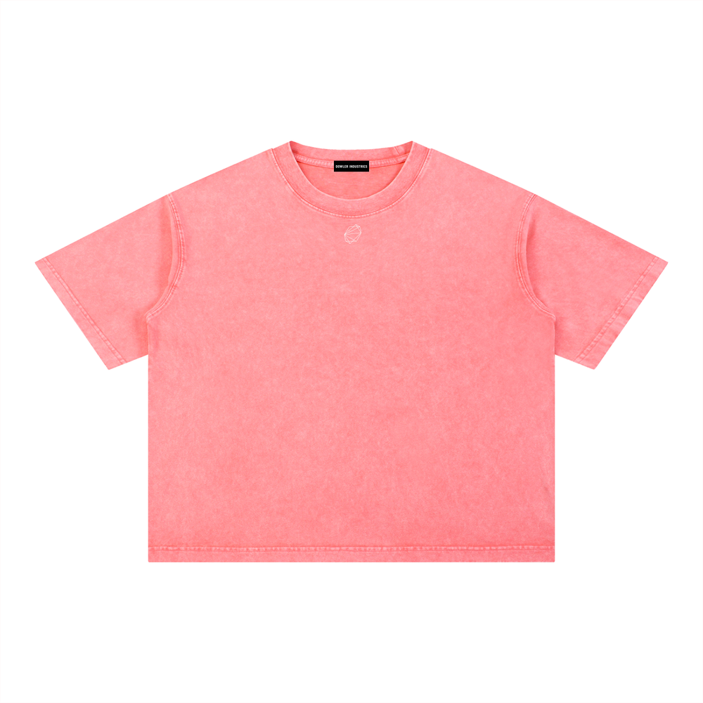 Pretty Girl Sports Car Club Boxy Tee — Pink — Front