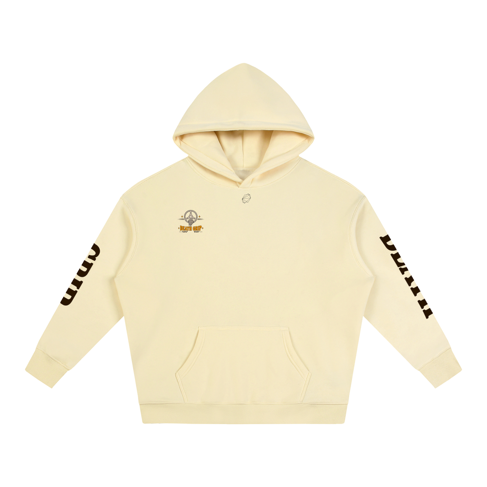 Death Grip Hoodie — Apricot — Front