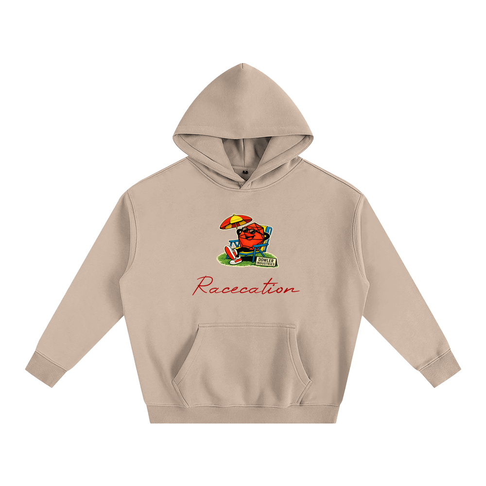 Racecation Hoodie — Gray Apricot — Front