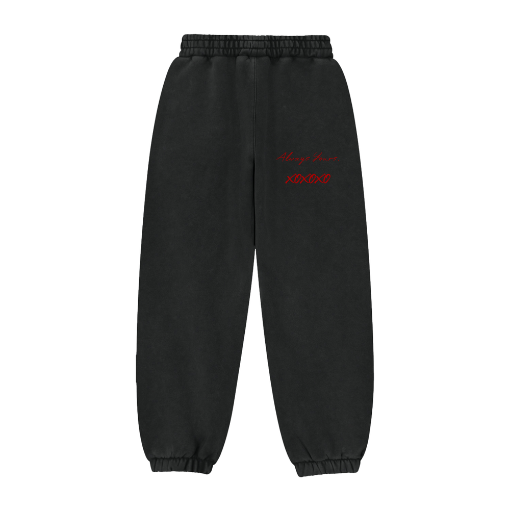 Don't Forget My Love Sweatpants — Black — Back
