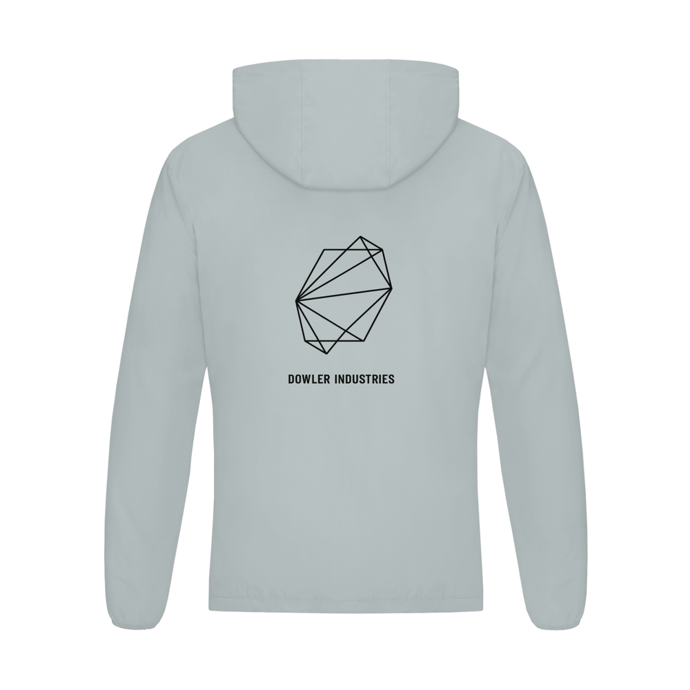 Trackside Windbreaker Jacket — Light Gray — Back