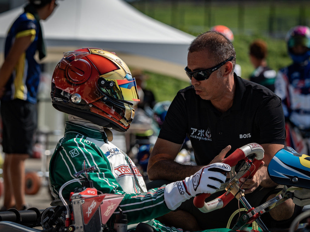 Griffin Dowler during the EXGEL driver exchange at Suzuka, Japan, in 2024.